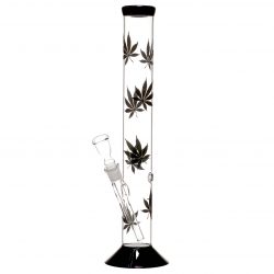 Wasserpfeife Leaf Black   42 cm hoch einteiligen Chillum