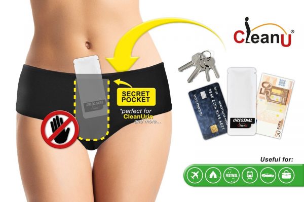 CleanU Unterhose mit eingenähtem Geheimfach für Frauen