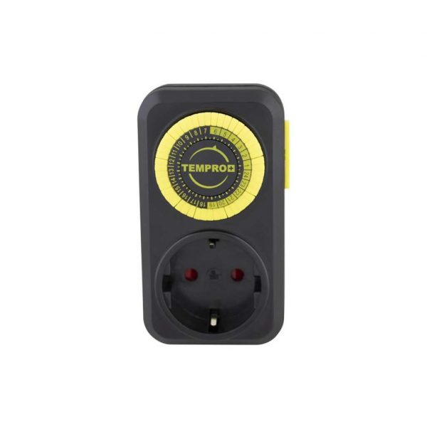 Die Tempro ist eine robuste und einfach zu bedienende analoge Zeitschaltuhr vom Hersteller Garden Highpro. Sie ist ideal geeignet, um elektrische Geräte in Ihrem Haushalt oder Garten, wie beispielsweise Beleuchtung, Pumpen oder Bewässerungssysteme, automatisch ein- und auszuschalten.
