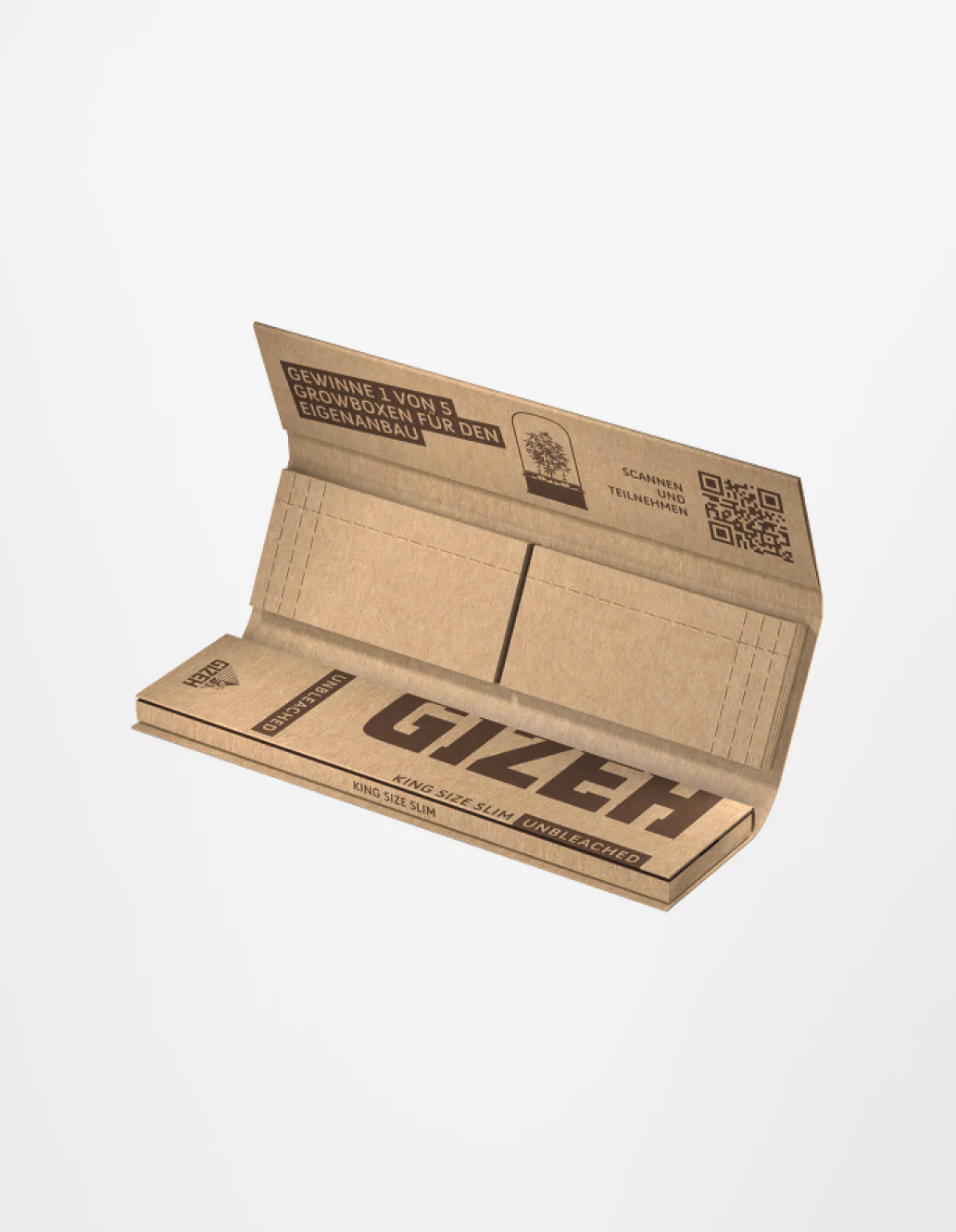 GIZEH Unbleached King Size Slim + Tips – Bild 2