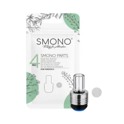 🔧 Smono 4 Pro Verschleißteilset – Optimale Funktion und Dichtheit Das Smono 4 Pro Verschleißteilset ist unerlässlich, um die volle Leistung und die perfekte Dichtfunktion Ihres Smono 4 Pro Vaporizers langfristig zu sichern. Dieses Set wurde speziell zum Austausch der am stärksten beanspruchten Komponenten entwickelt. Durch den regelmäßigen Wechsel stellen Sie sicher, dass Ihr Gerät weiterhin reinen, kühlen Dampf produziert und die Luftführung optimal funktioniert. Zweck und Nutzen: Erhalt der Geräteleistung: Stellt die ursprüngliche Effizienz und den Luftstrom wieder her. Wiederherstellung der Dichtfunktion: Die neue Dichtung garantiert eine dichte Verbindung und verhindert unnötigen Dampfverlust. Reiner Dampf: Frische Komponenten sorgen für einen unverfälschten und hygienischen Genuss. Lieferumfang: 1x Mundstück (Glasmundstück, für kühlen, sanften Dampf) 1x Mundstücksiebchen mit Silikondichtung (gewährleistet die Filtration und Dichtheit der Kammer)
