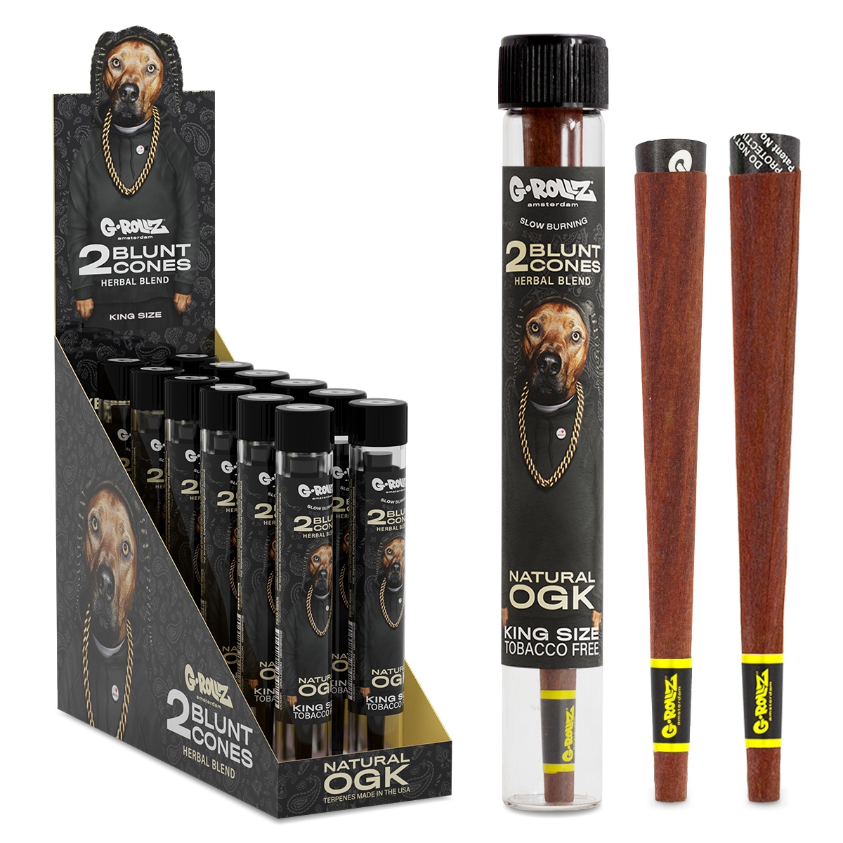 G-Rollz The Dog Terpene Infused Cones Natural OGK – Bild 3