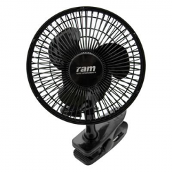 RAM Clip-Ventilator 150 mm, 15 W – leiser Umluftventilator mit 2 Geschwindigkeiten, einstellbarem Kopf und flexibler Clip-Montage für Growzelte.