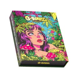 G-Rollz XS „Mystikal Maze“ Geschenkbox – stylisches Rolling-Set mit Grinder, Papers, Cones und Pop Filtern in farbenfroher Designerbox